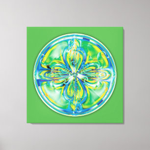 Mandalas av att läka & att väcka, No.6, kanfas Canvastryck
