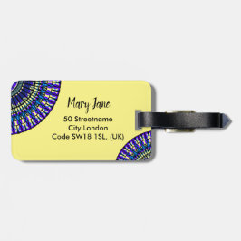 Mandalas Blue Tranquil Elegant - enkel unik Bagagebricka