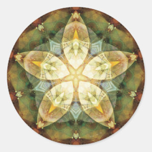 Mandalas för förlåtelse och lansering 1 runt klistermärke
