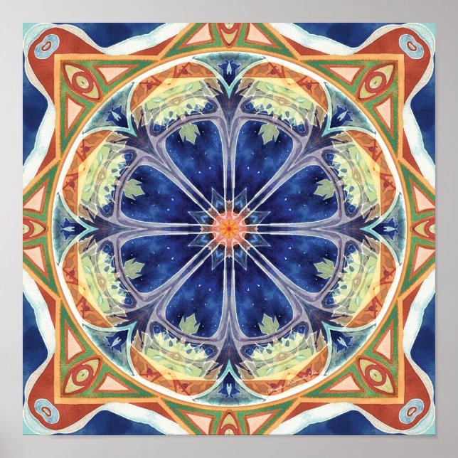 Mandalas för förlåtelse och lansering 8 Poster (Framsidan)
