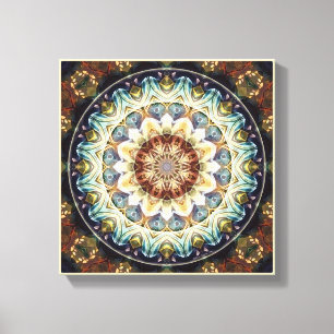 Mandalas för tider av slågen in kanfas för canvastryck