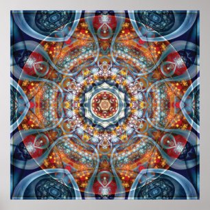 Mandalas från frihetens hjärta 25 Poster