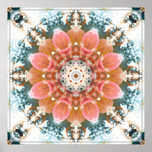 Mandalas från hjärtan av affischen för ändring 9 poster