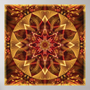 Mandalas från hjärtan av affischen för ändring poster