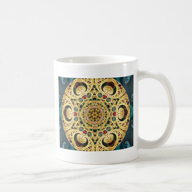 Mandalas från hjärtan av frihet 22 gåvor kaffemugg (Höger)
