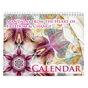 Mandalas från hjärtan av frihet & ändring kalender