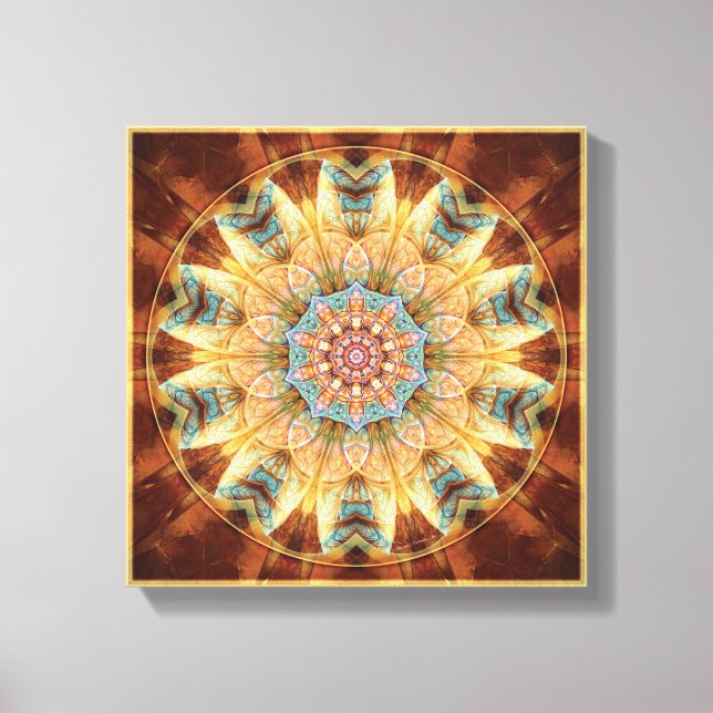 Mandalas från hjärtat av ändring 4, omslagen arbet canvastryck (Framsida)