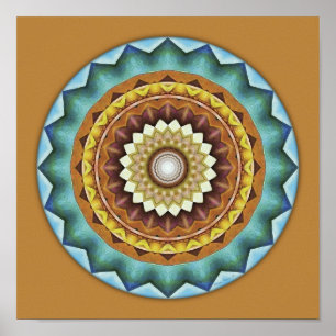 Mandalas från hjärtat av freden, nr 8 poster