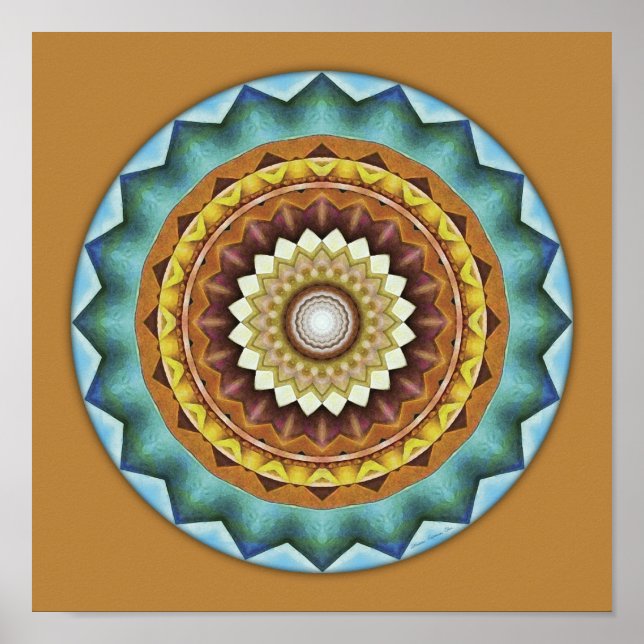 Mandalas från hjärtat av freden, nr 8 poster (Framsidan)