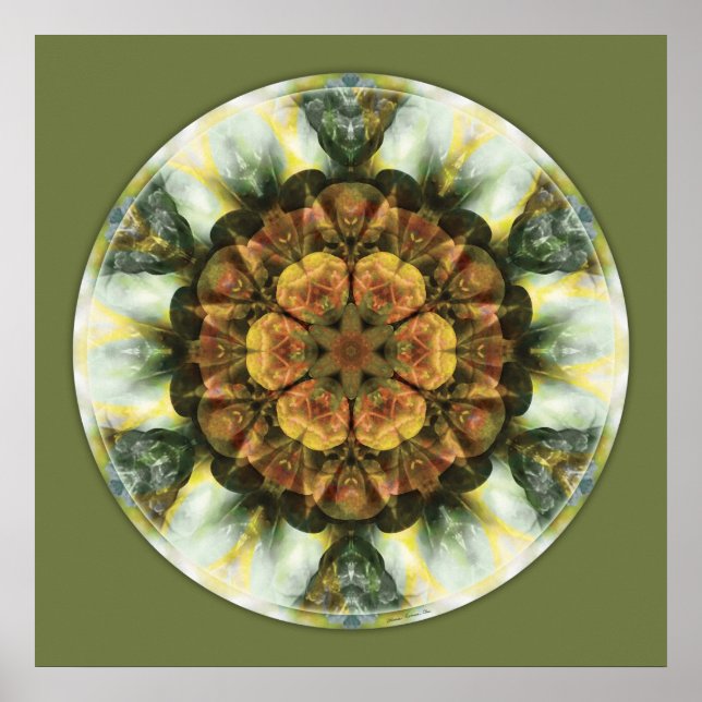 Mandalas från hjärtat av freden, nr 9 poster (Framsidan)