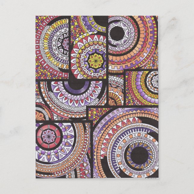 Mandalas GraphiZen Vykort (Framsida)