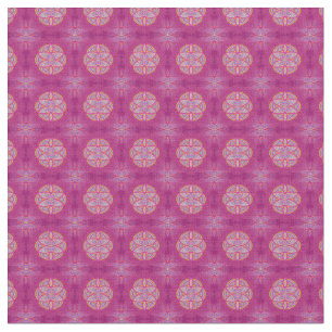Mandalas i blandad Rosa repetera mönster Tyg