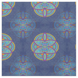Mandalas i blandade blå repeterade mönster tyg