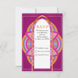 Mandalas i Cerise Pinks & maching upprepade mönste OSA Kort