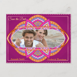Mandalas i körsbärsröda rosa & matchande repetitio meddelande vykort