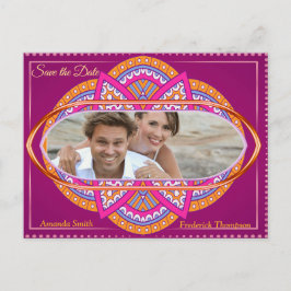 Mandalas i körsbärsröda rosa & matchande repetitio meddelande vykort