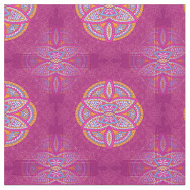 Mandalas i mix Rosa repetera mönster Tyg