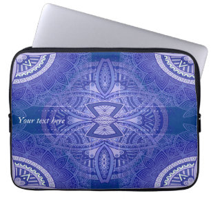 Mandalas om nederländsk blå upprepningsdesign laptop fodral