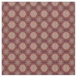 Mandalas on Maroon repetera mönster Tyg
