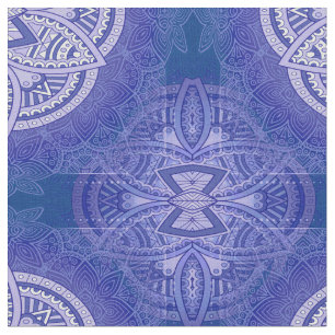 Mandalas på blandade nederländska Blue repetia mön Tyg