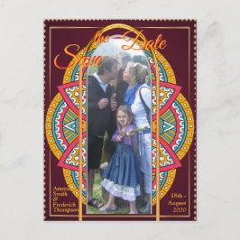 Mandalas på en maronbakgrund meddelande vykort