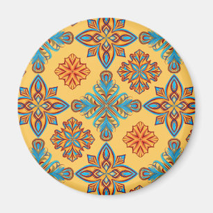 Mandalas på gul gult magnet