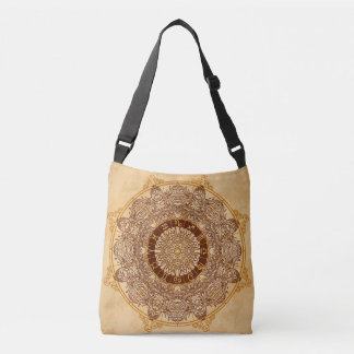 Mandalas, zodiak, ornat, vintage cirkel. axelväska