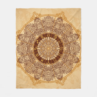 Mandalas, zodiak, ornat, vintage cirkel. fleecefilt