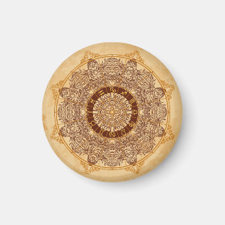 Mandalas, zodiak, ornat, vintage cirkel. magnet