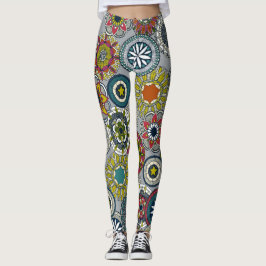 Mandalcirque-festival silver leggings