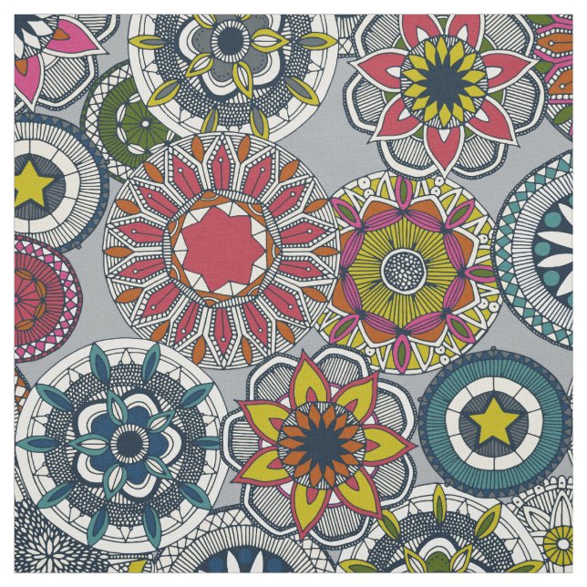 Mandalcirque-festival silver tyg (Provkarta)