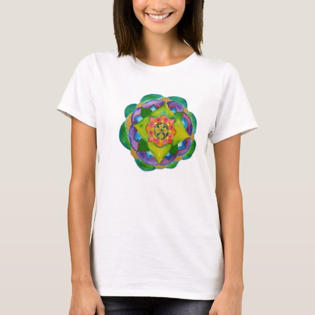 Mandalla Painting Women's Bella Flowy Simple T-Shi Tee Shirt (Framsida)