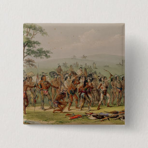 Mandan bågskyttetävling, c.1832 knapp