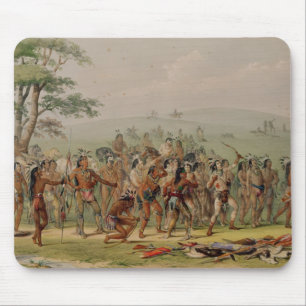 Mandan bågskyttetävling, c.1832 musmatta