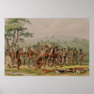 Mandan bågskyttetävling, c.1832 poster