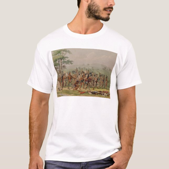 Mandan bågskyttetävling, c.1832 t shirt (Framsida)