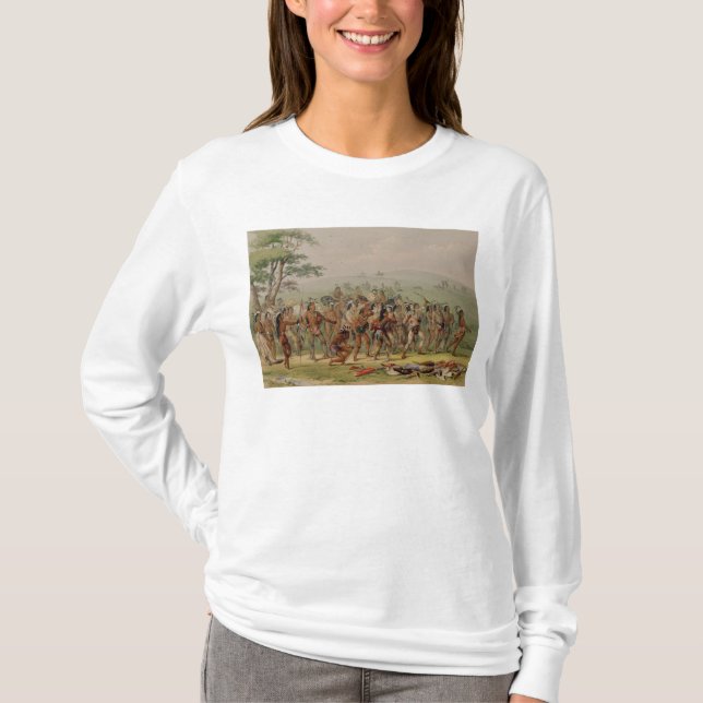 Mandan bågskyttetävling, c.1832 tee shirt (Framsida)