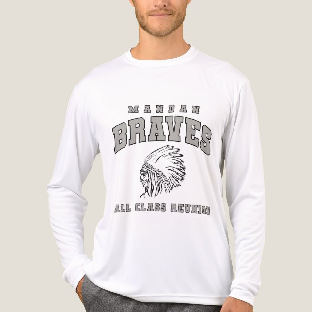Mandan Braves Långärmad T-shirt (Framsida)