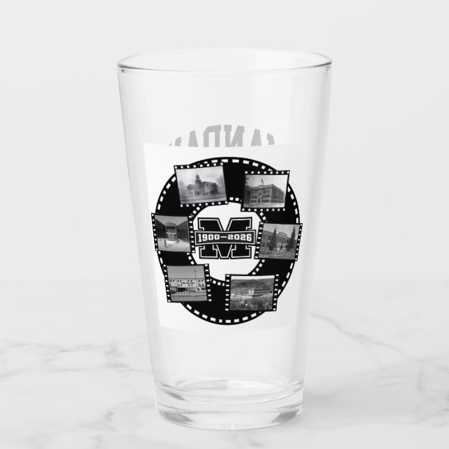 Mandan Braves Pintglas Glaskopp (Framsida)
