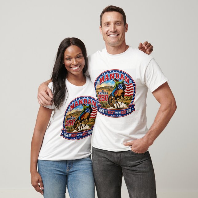 MANDAN Där det bästa och västern börjar T-shirt (Unisex)