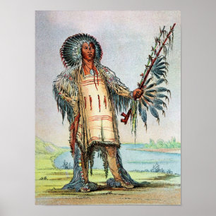 Mandan Indian Ha-Na-Tah-Muah, Varg Poster