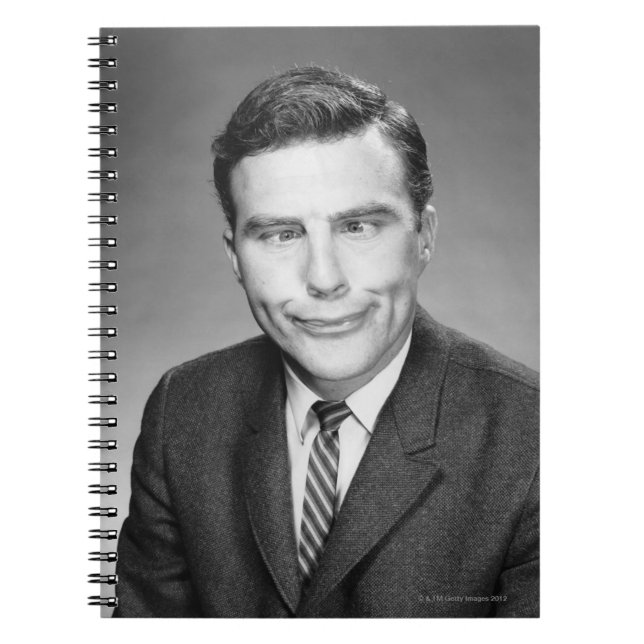 Mandanandeansikte Anteckningsbok Med Spiral (Framsidan)