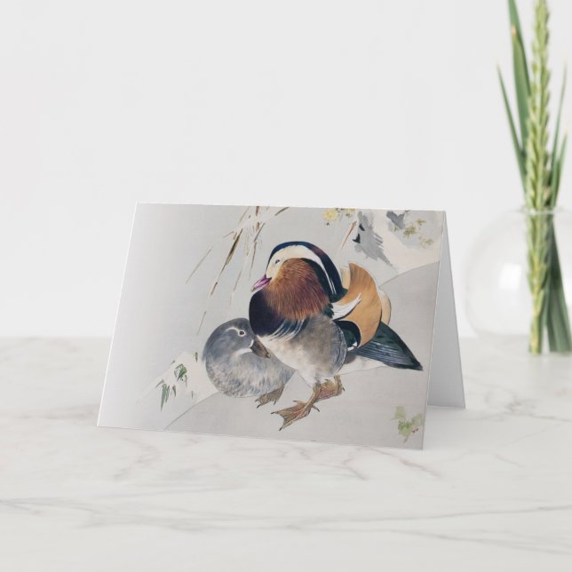 Mandarin Anka Couple, Watanabe Seitei Kort (Framsida)