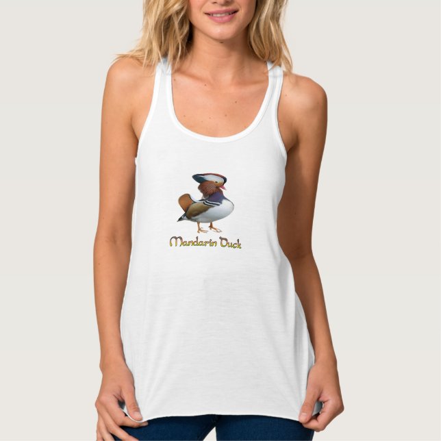 Mandarin Anka Tanktop Linne Med Racerback (Framsida)