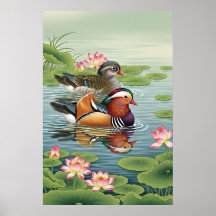 Mandarin Ankor Feng Shui Painting - Kärlek & Harmo