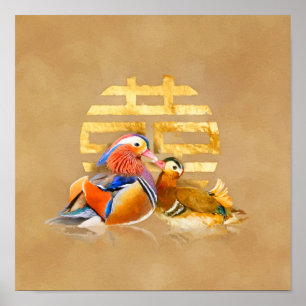 Mandarin Ankor och Dubbla Happity Symbol Poster