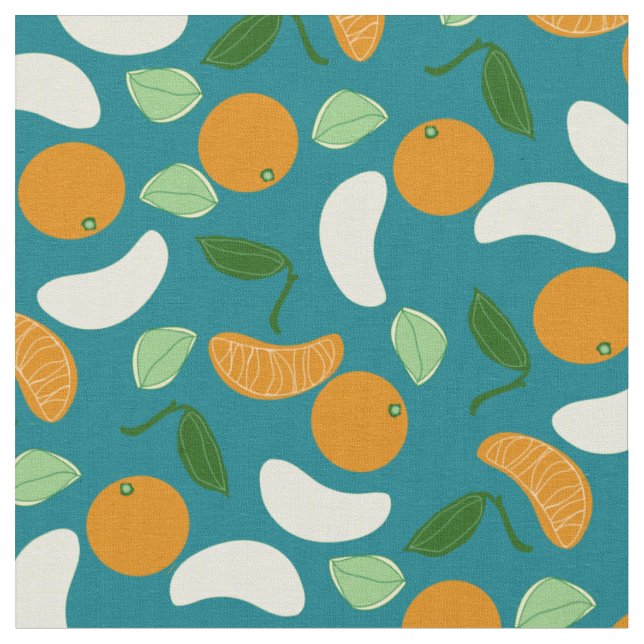 Mandarin Citrus Tyg (Närbild)
