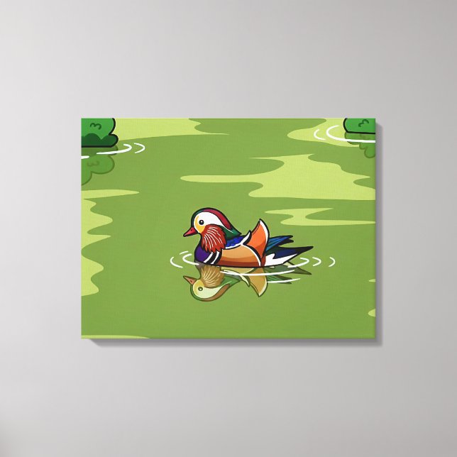 Mandarin Duck up close canvas print (Framsida)