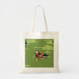 Mandarin Duck up close tote bag Tygkasse