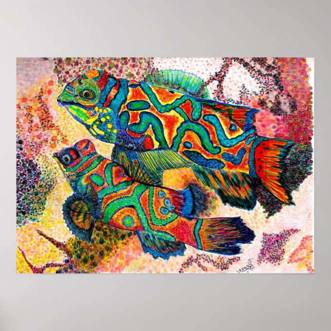 Mandarin Fish Watercolor Poster (Framsidan)